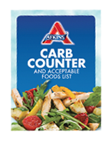 Counting carbs is easy with the Atkins Carbohydrate Counter. 